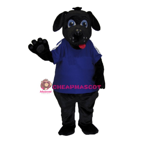 College Black Dog Mascot Costume