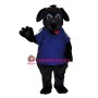 College Black Dog Mascot Costume