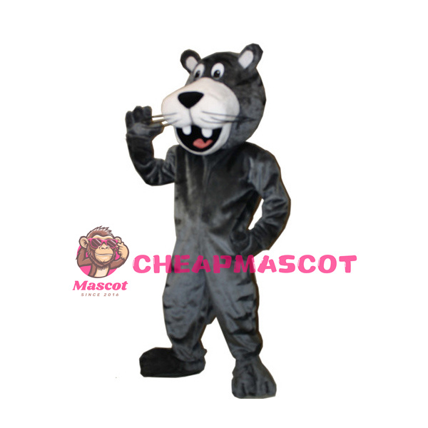 Happy Black Panther Mascot Costume
