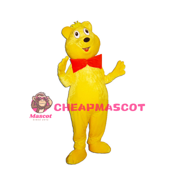 Yellow Lightweight Bear Mascot Costume
