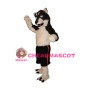 Black & White Wolf Mascot Costume