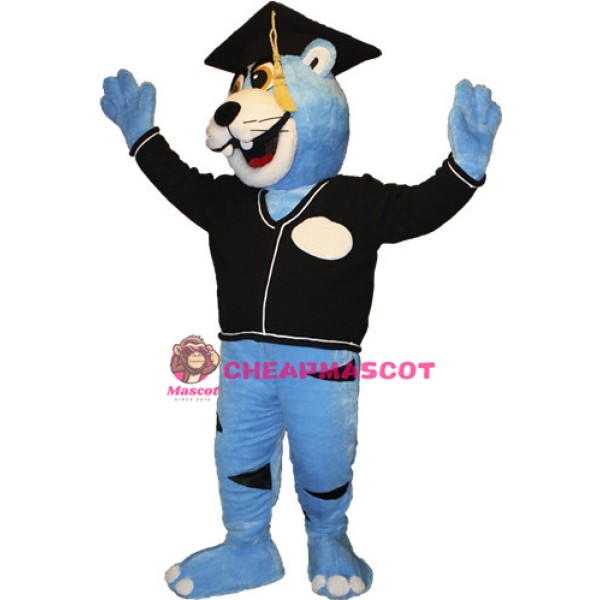 Blue Erudite Panther Mascot Costume