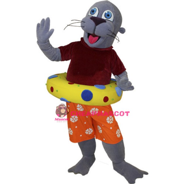 Happy Lightweight Sea Lion Mascot Costume