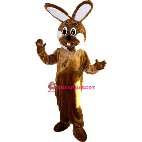 Brown & White Rabbit Mascot Costume