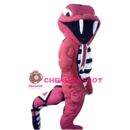 Fierce Red Cobra Mascot Costume