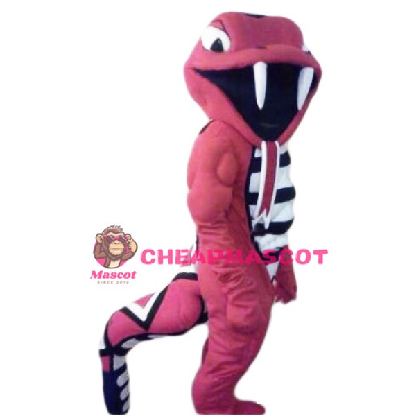 Fierce Red Cobra Mascot Costume