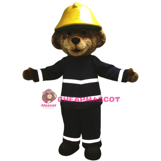 Fire Safety Bear Mascot Costume
