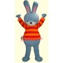 High Blue Bunny Mascot Costume