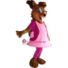 Girl Squirrel Mascot Costume