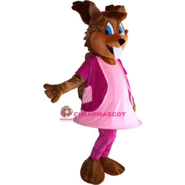 Girl Squirrel Mascot Costume