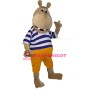 Happy Lightweight Hippo Mascot Costume