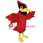 Fur Fabric Red Cardinal Mascot Costume
