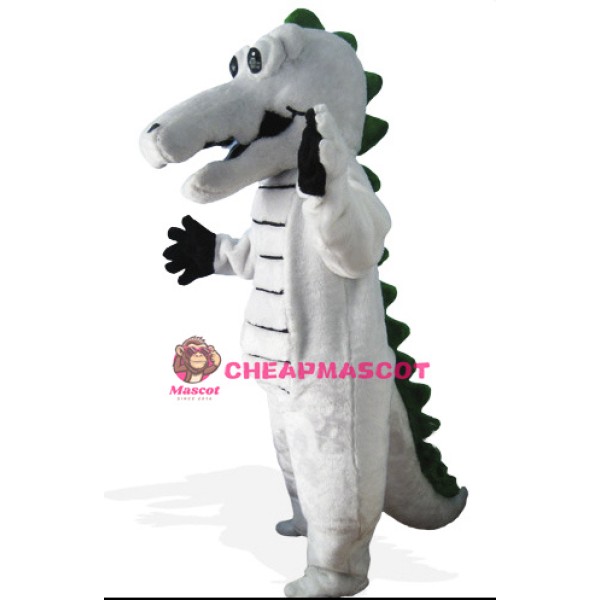 Grey Crocodile Mascot Costume