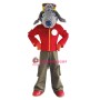 Grey Bedlington Dog Mascot Costume