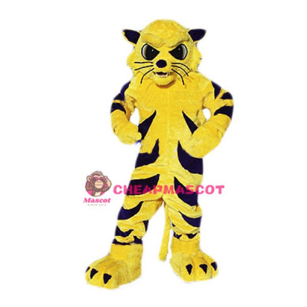Yellow Wildcat Mascot Costume