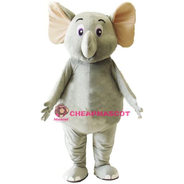 Little Cute Grey Elephant Mascot Costume