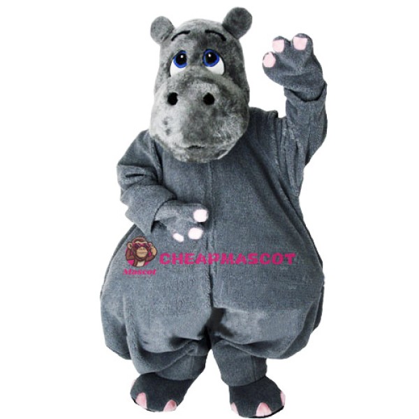 Grey Lightweight Hippo Mascot Costume