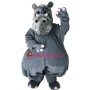 Grey Lightweight Hippo Mascot Costume
