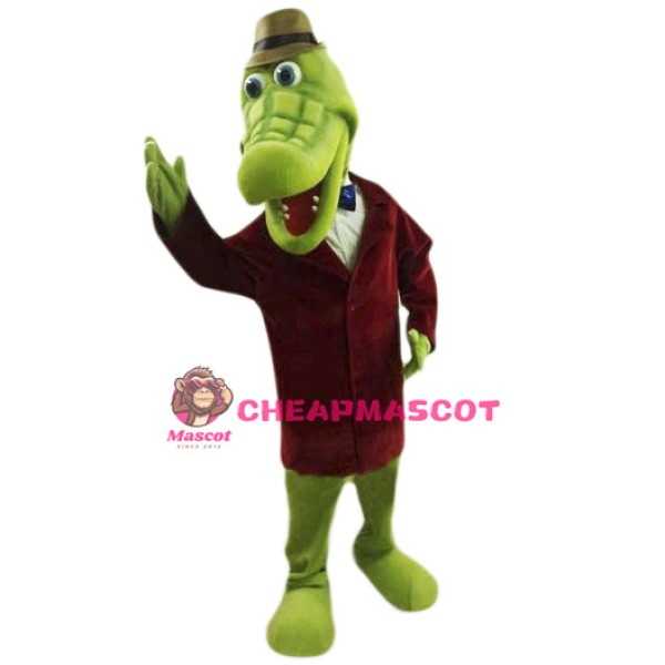 Gentlemanly Crocodile Mascot Costume