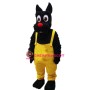 Big Eye Black Dog Mascot Costume