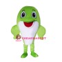 Happy Lightweight Green Dolphin Mascot Costume