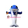 Happy Lightweight Blue Dolphin Mascot Costume