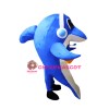Happy Lightweight Blue Dolphin Mascot Costume