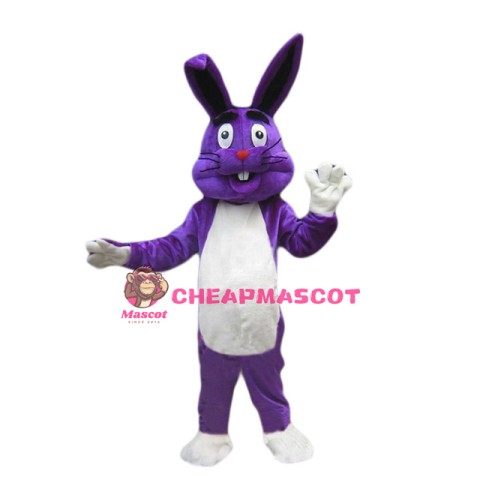 Purple Easter Bunny Mascot Costume