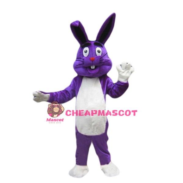 Purple Easter Bunny Mascot Costume