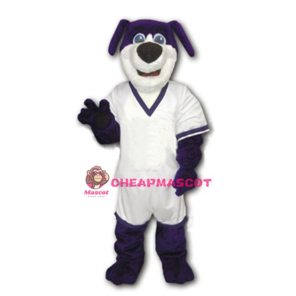 Purple Sport Dog Mascot Costume