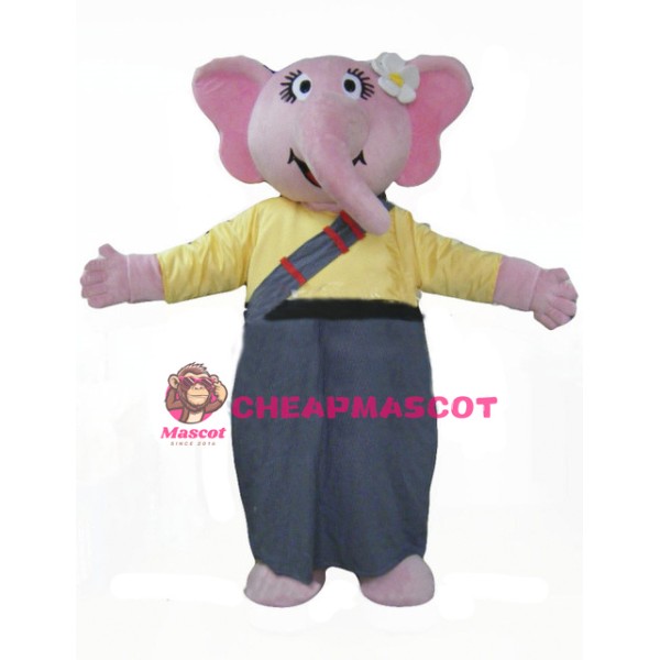 Girl Elephant Mascot Costume
