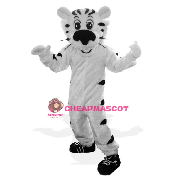 Sport Lightweight White Tiger Mascot Costume