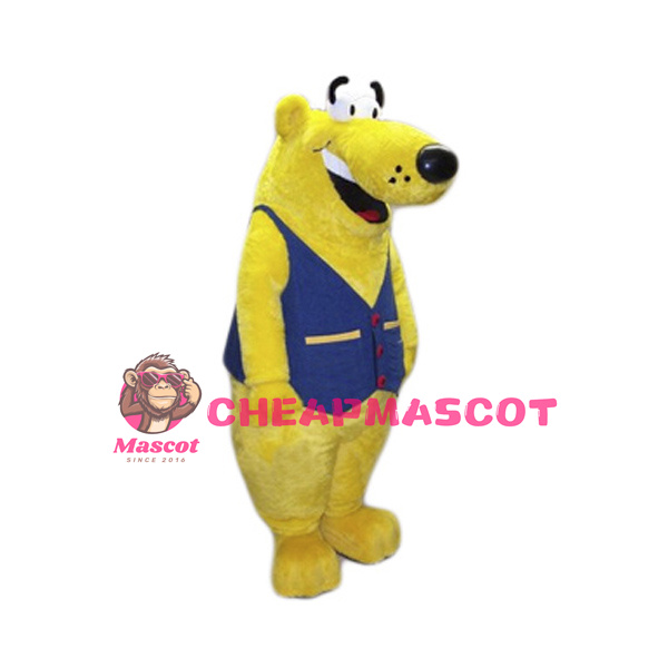 Big Yellow Bear Mascot Costume