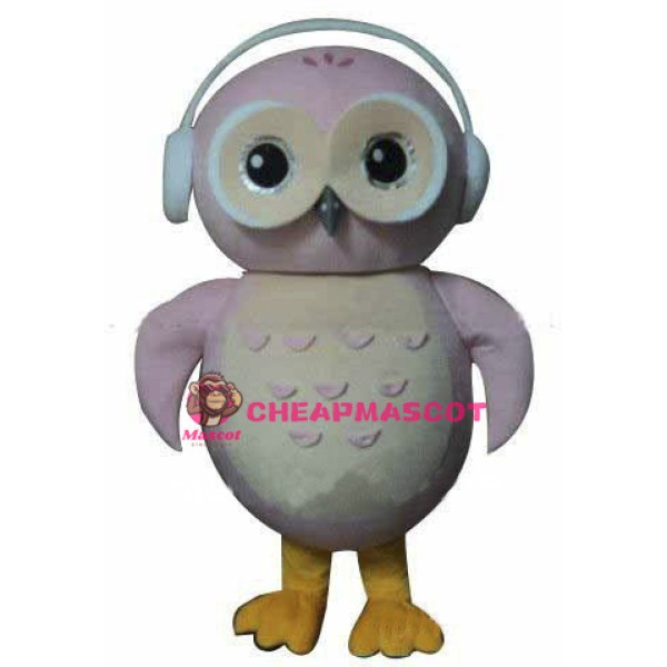 Pink Owl Mascot Costume