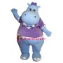 Female Blue Hippo Mascot Costume