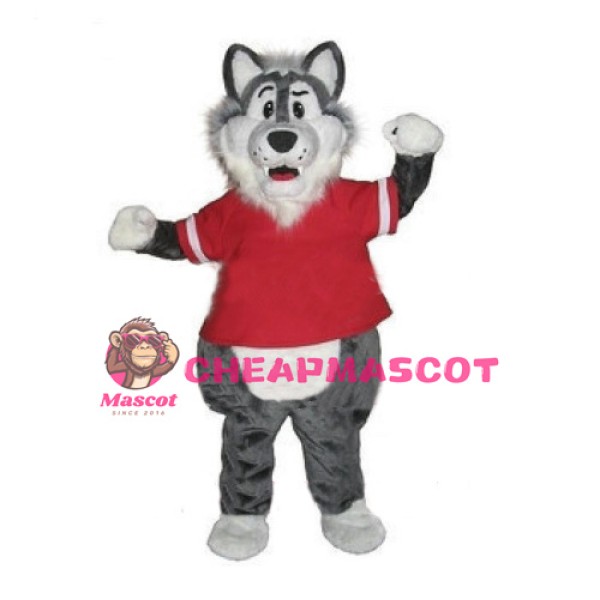 Lovely Grey Wolf  Mascot Costume