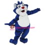 Blue & White Cat Mascot Costume