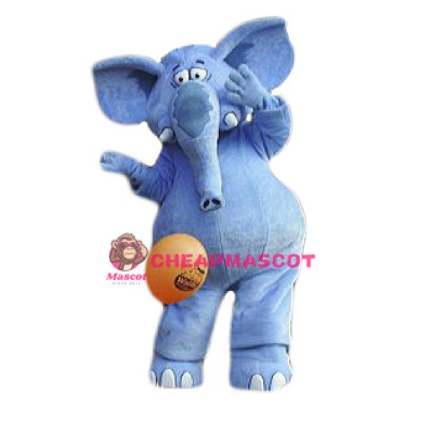 Blue Elephant Mascot Costume