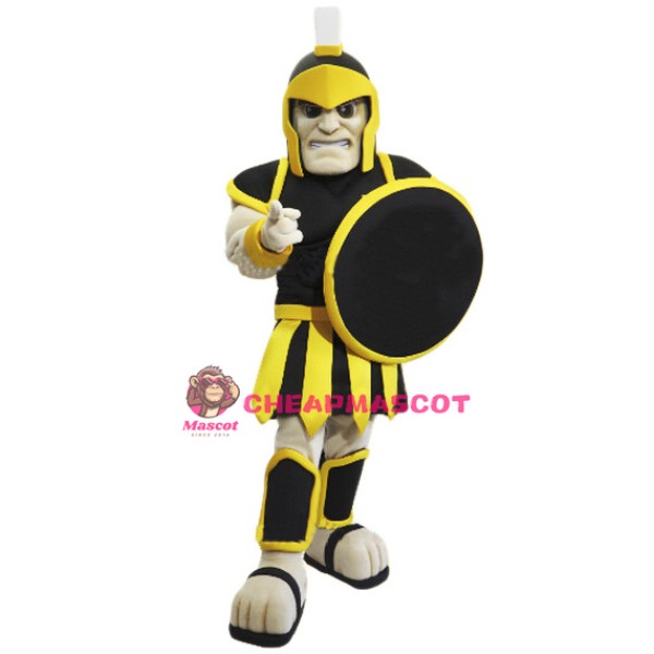 Black & Yellow Trojan Warrior Mascot Costume