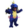 Fierce Blue Dragon Mascot Costume