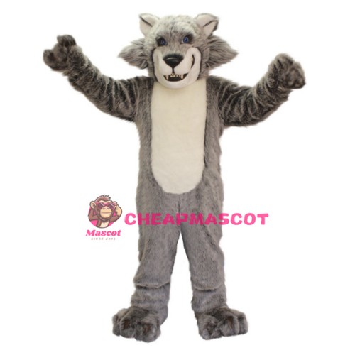 Gray Wolf Mascot Costume