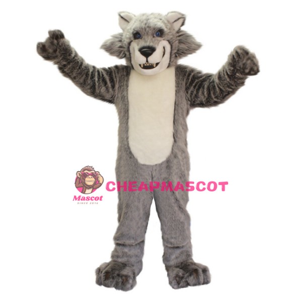 Gray Wolf Mascot Costume