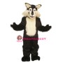 Black & White Wolf Mascot Costume