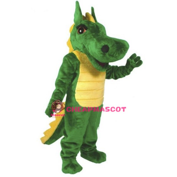 Big Green Dragon Mascot Costume