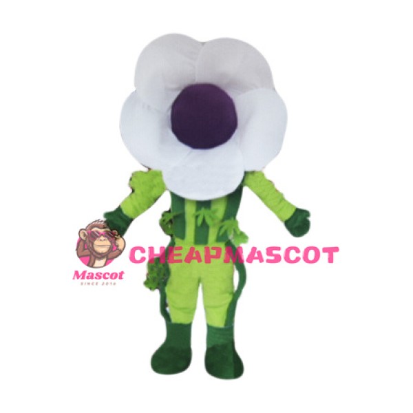 White Morning Glory Mascot Costume