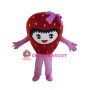 Happy Strawberry Girl Mascot Costume