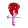 Happy Strawberry Girl Mascot Costume