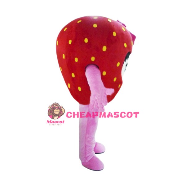 Happy Strawberry Girl Mascot Costume