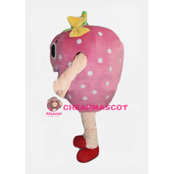 Pink Strawberry Mascot Costume