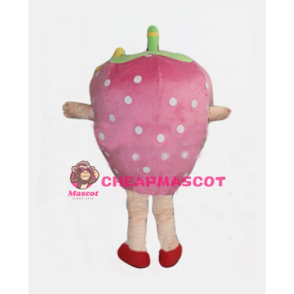 Pink Strawberry Mascot Costume